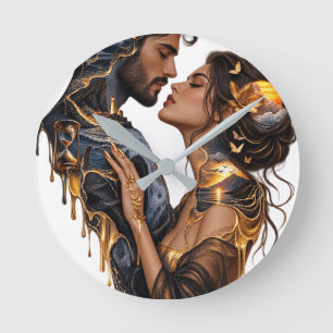 relógio de parede silencioso casal decoração