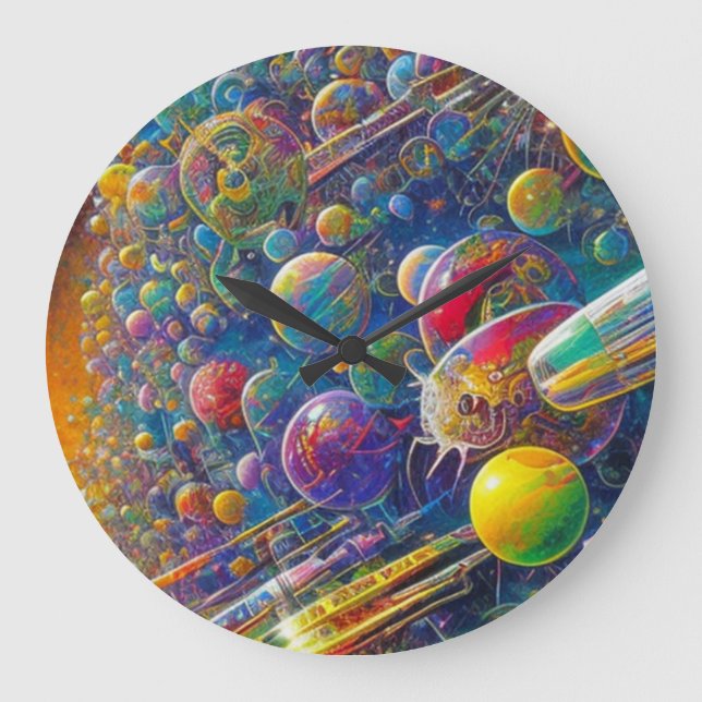 relógio de parede Space Race (Frente)
