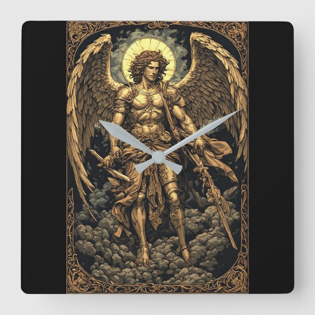 Relógio de Parede St. Michael Dourado (Frente)