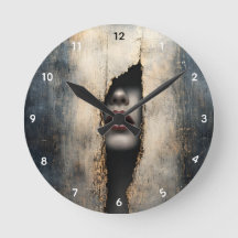 Relógio de Parede Surrealista com Identidade Ocult