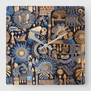 Relógio de Parede Têxtil Egípcio Antigo