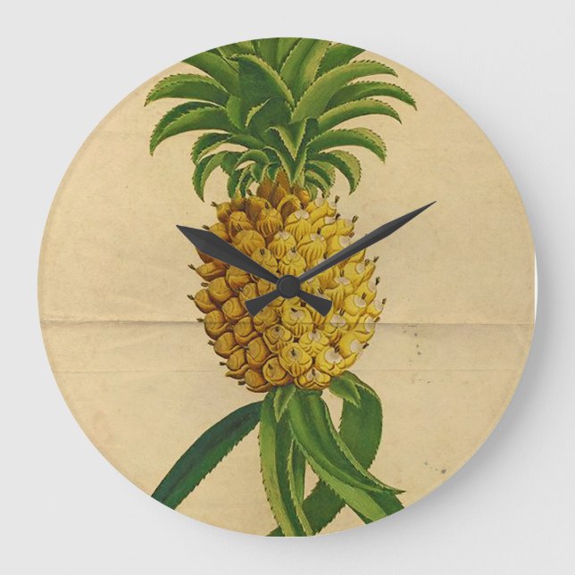 Relógio De Parede Tropical De Ananás Tropical (Frente)