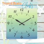 Relógio de Parede Tropical de Shades<br><div class="desc">Relógio de parede em uma variedade de tons tropicais e ombros. Excelente de adicionar um toque de "verão" à sua casa, à sua casa, à sua casa, à casa de campo ou à sua doação.</div>