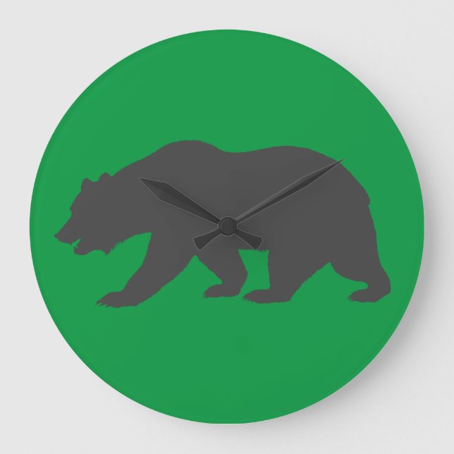 Relógio de parede URSO CINZENTO VERMELHO (Frente)