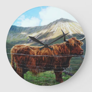 Relógio de Parede Vaca das Terras Altas - Decoraçã