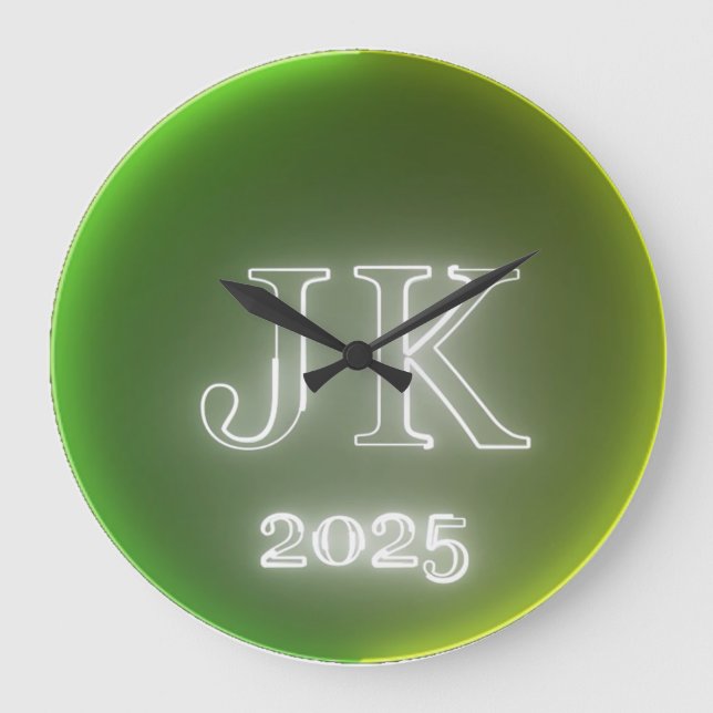 Relógio de Parede Verde Amarelo JK 2025 (Frente)