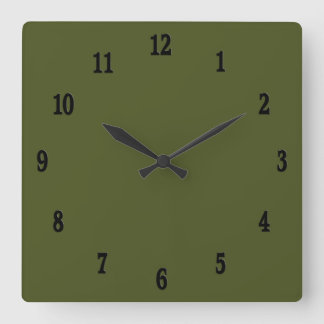 Relógio de Parede Verde do Exército