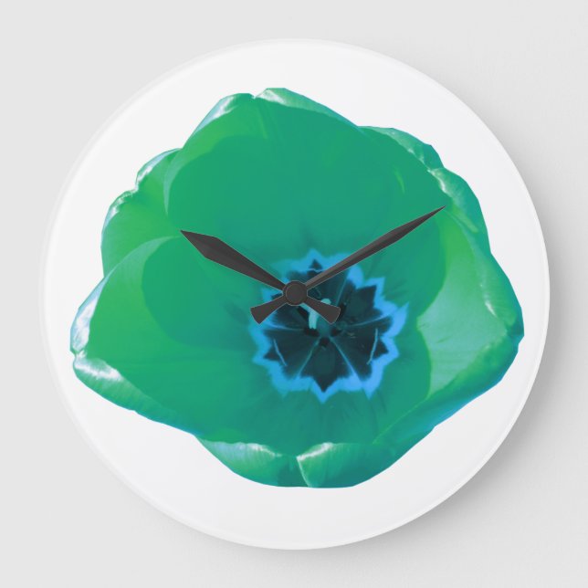Relógio de Parede Verde e Azul (Frente)