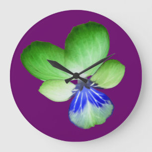 Relógio de parede verde e azul