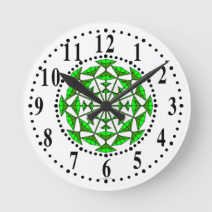 Relógio De Parede Verde E Verde Claro