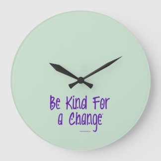 Relógio de Parede Verde Sage Be Kind For Change™