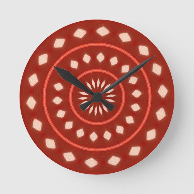 Relógio de Parede Vermelho (Frente)