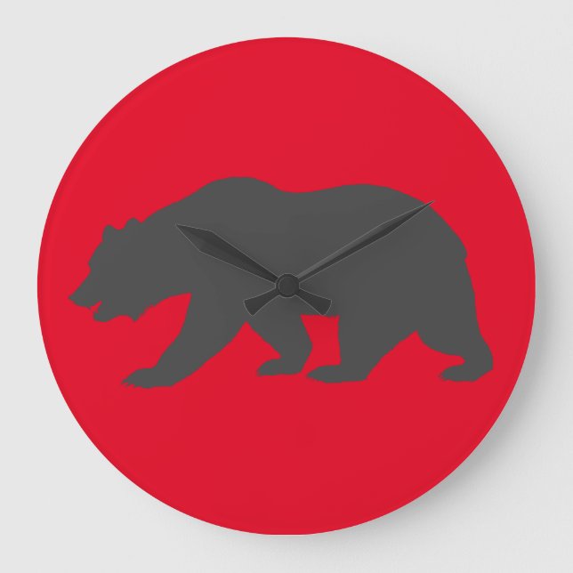 relógio de parede vermelho de engrenagem (Frente)