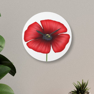 Relógio de Parede Vermelho Solteiro