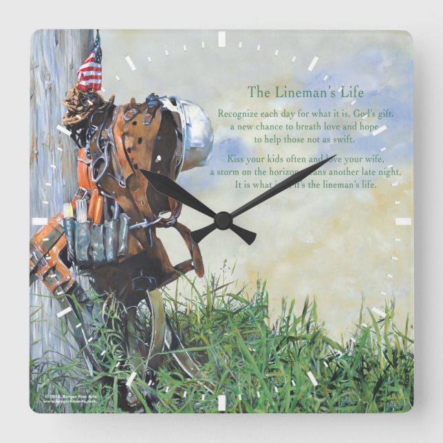 Relógio de Parede Vida de Lineman (Frente)