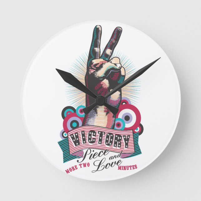 Relógio de Parede – Vitória Paz & Amor Design Pop- (Frente)