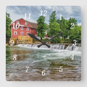 Relógio de Parede War Eagle Mill e Queda d'Água