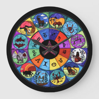 Relógio de Parede Zodiac Mandala Round (Grande)