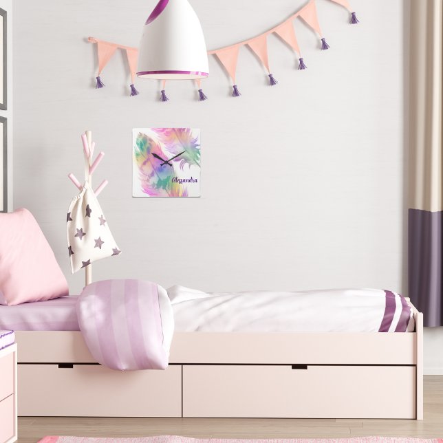 Relógio de Penas do Arco-Íris hipster (Criador carregado)