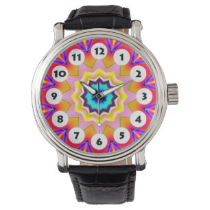 Relógio De Pulso 12 pontos - mandala colorida 038