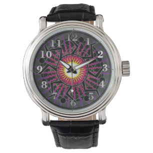 Relógio De Pulso Abstrato Sun Rays Funk Rays Wrist Watch