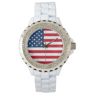 Relógio De Pulso American Flag Nice Watch
