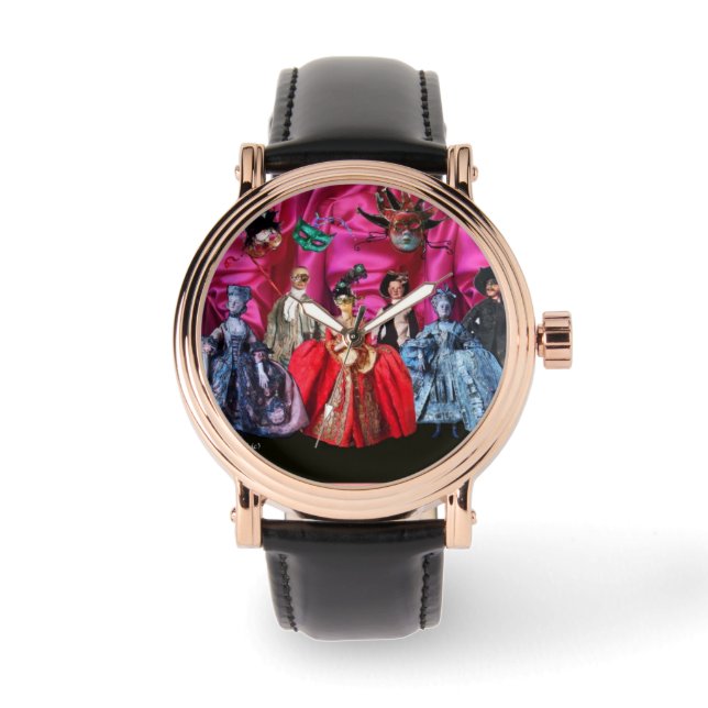 RELÓGIO DE PULSO ANTIGO PARTIDO ITALIANO MASCARADA DE BOMBAS E MÁSC (Frente)