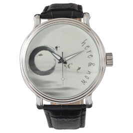 Relógio De Pulso Aqui & Agora / Círculo Zen Enso Koi Brush Pintura