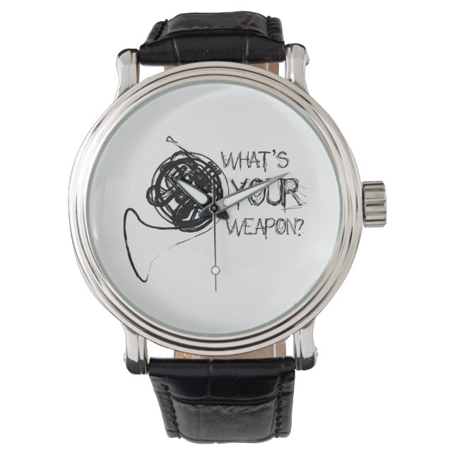 Relógio De Pulso Arma de Corno Francês (Frente)