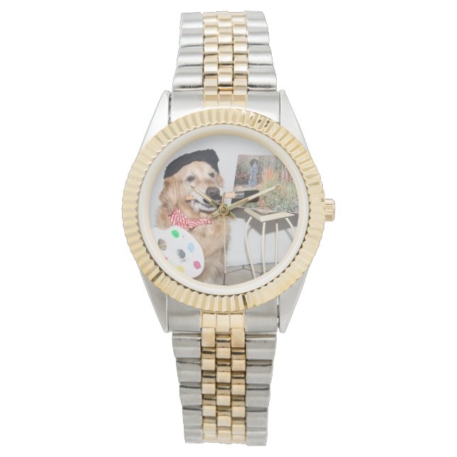 Relógio De Pulso Artista do ouro Retriever (Frente)