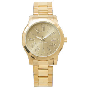 Relógio De Pulso Assinatura Dourada