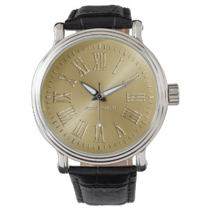 Relógio De Pulso Assinatura Dourada