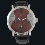 Relógio De Pulso Assista - Bass Duplo - Escolha sua cor<br><div class="desc">Duplo assento e recorte de música. Muitos estilos e cores de onde escolher. Personalize-o com a sua escolha de cor de fundo e/ou adicione texto. Faz um presente pessoal único para um músico.</div>