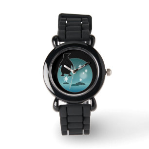 Relógio De Pulso Aussie Penguin Icon Glitter Watch