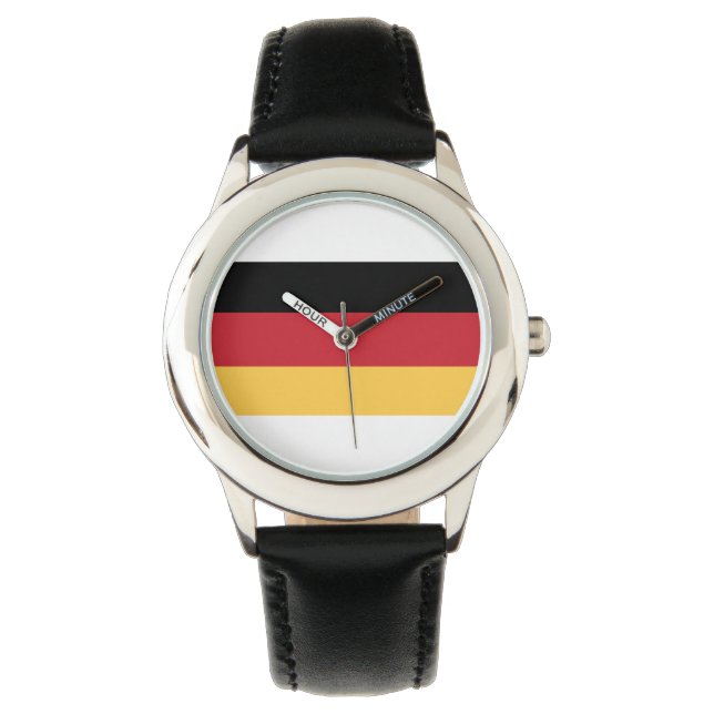 Relógio De Pulso Bandeira Alemã Tema Kids Watch (Frente)