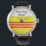 Relógio De Pulso Bandeira do Vietname do Sul<br><div class="desc">Obrigados para passar! Espero que goste da aparência desta bandeira! Sinta-se à vontade para personalizar isso para atender às suas necessidades. Tenha um dia maravilhoso!</div>