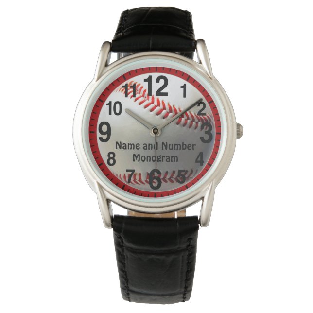 Relógio De Pulso Baseball Watch Personalizado para Homens ou Menino (Frente)