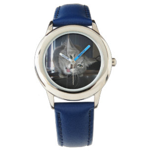 Relógio De Pulso Bebendo De Gato Da Tap Da Cozinha,