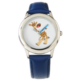 Relógio De Pulso Bela Cartoon Ambling Giraffe Watch