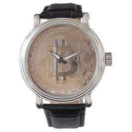 Relógio De Pulso Bitcoin metallic made of copper. M1