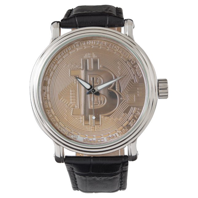 Relógio De Pulso Bitcoin metallic made ​​of copper. M1 (Frente)