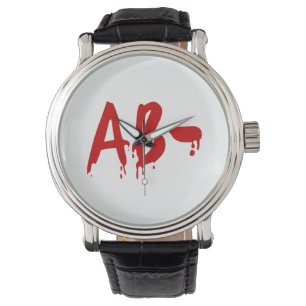 Relógio De Pulso Blood Group AB - Hospital #Horror Negativo