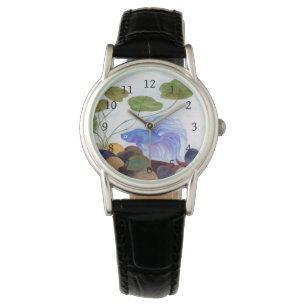 Relógio De Pulso Blue Betta Fish Wrist Watch