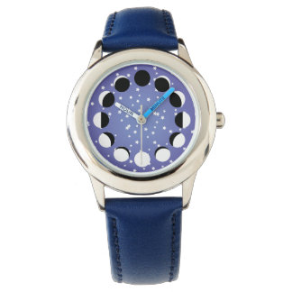 Relógio De Pulso Blue Children's Moon Phase Astronomy Watch