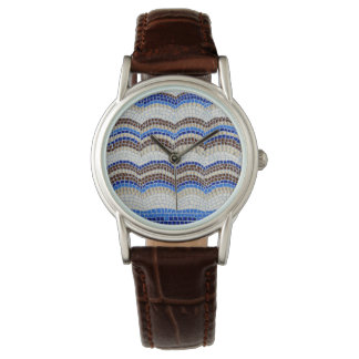Relógio De Pulso Blue Mosaic Women's Watch