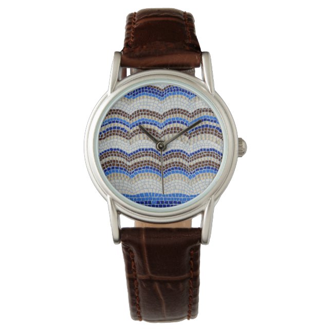 Relógio De Pulso Blue Mosaic Women's Watch (Frente)
