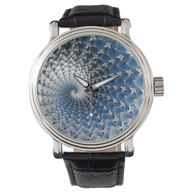 Relógio De Pulso Blue Spirage Watch Espiral Pulseira Espiral Torre  (Frente)