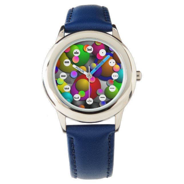 Relógio De Pulso Bolhas (Rosto Mayan) de Kenneth Yoncich (Frente)