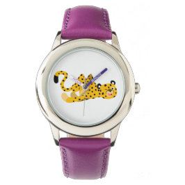 Relógio De Pulso Bonita Cartoon Cheetah Watch