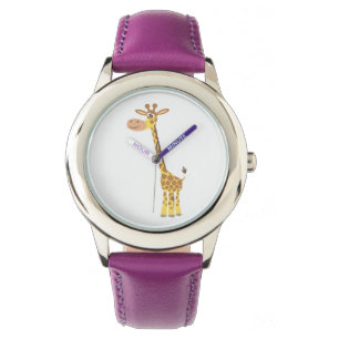 Relógio De Pulso Bonita Cartoon Giraffe Watch
